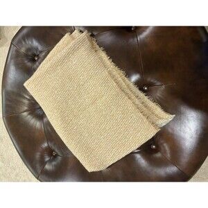 Lauren Conrad Soft Knit Scarf Fringed Cozy Chic Tan & Ivory  OBLONG